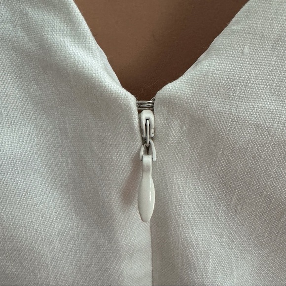 ANTONIO MELANI V-NECK WOMEN’S JUMPSUIT IVORY LINEN SIZE:4 - Picture 3 of 11